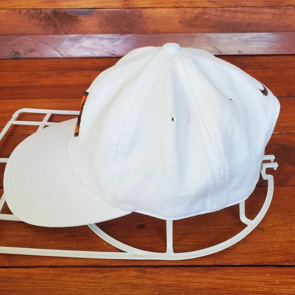 Vintage 90s Nike Tennis Hat Cap Adult Strapback White Embroidered Logo‎ Rare